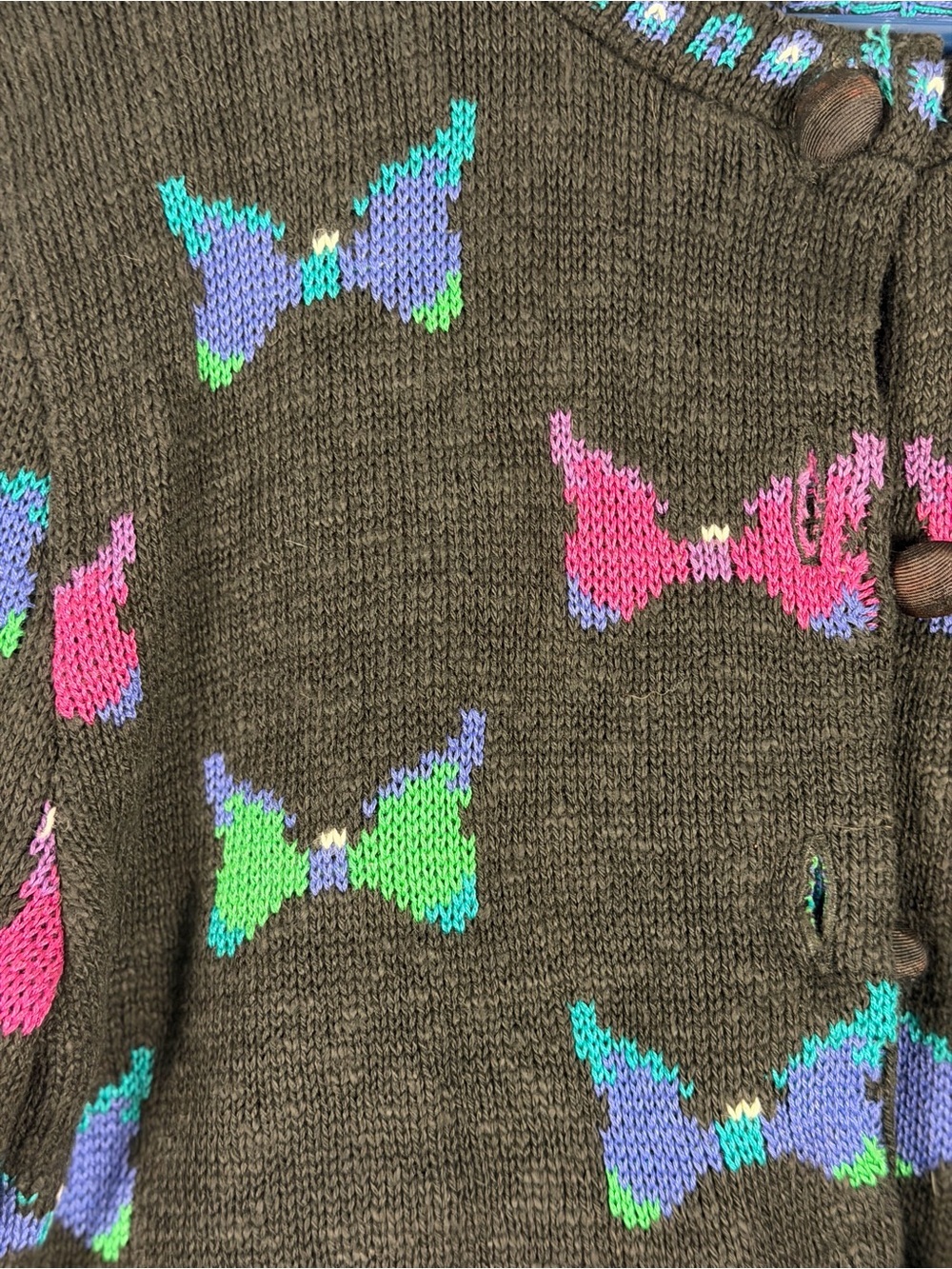 Cullinane butterfly/bow cardigan size large - Picture 5 of 8